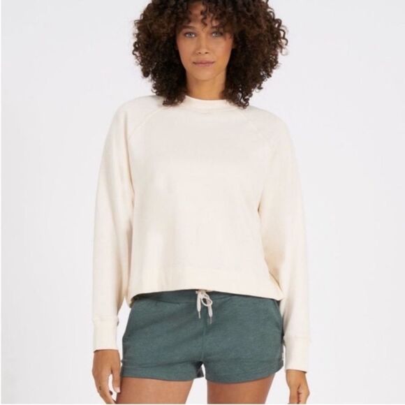 Vuori Sweaters - Vuori Long‎ Sleeve Halo Crewneck Sweatshirt Off White XL NWT